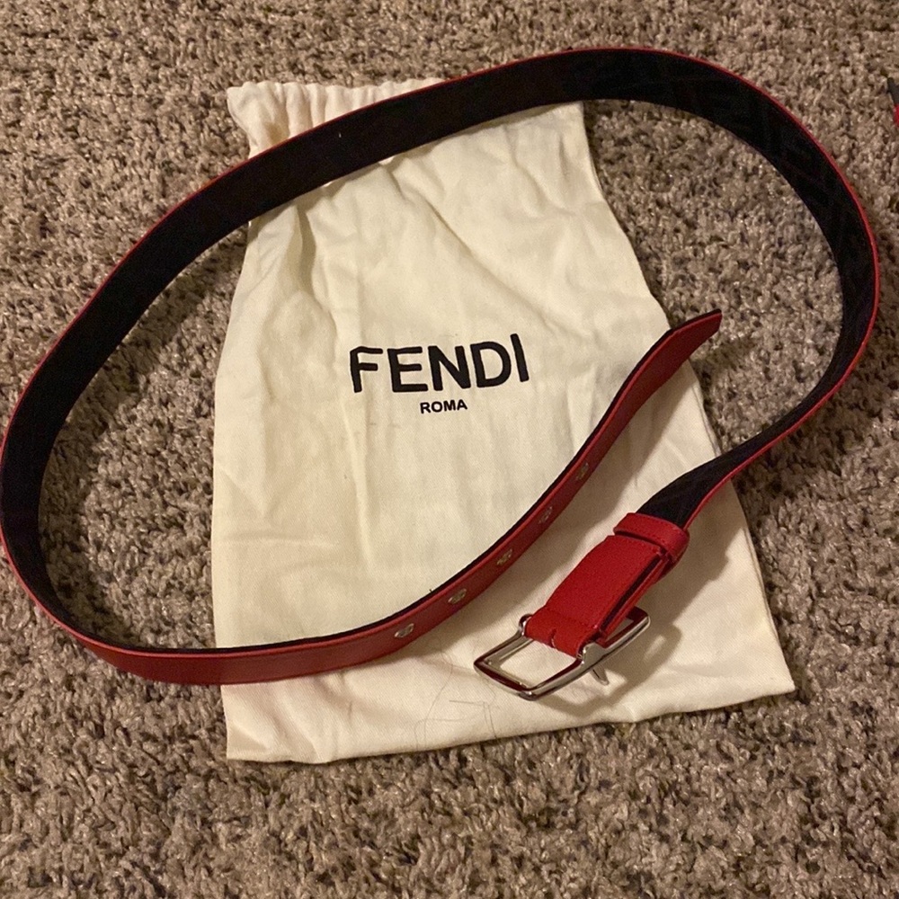Men’s Red Fendi Belt